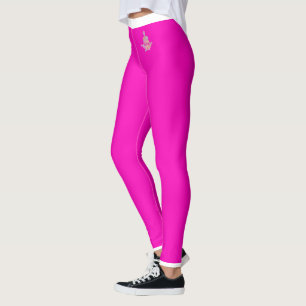 Heiß rosa, schwarz und weiß leggings