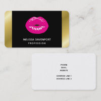 Heiß rosa Shiny Lippen auf schwarz