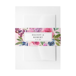 Heiß rosa und blau, blau, blass 2 Rosa Einladungsbanderole