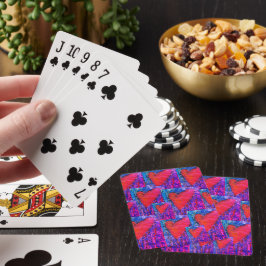 Heiß rosa und blau spielkarten
