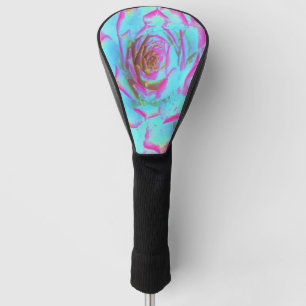 Heiß rosa und blau-sukkulente Sedum-Rosette Golf Headcover