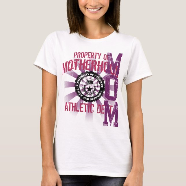 Heiß rosa und Lila Eigentum der Mama der Muttersch T-Shirt (Vorderseite)