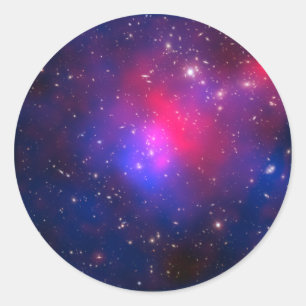 Heiß Rosa und Marineblau Himmelspandoras Cluster Runder Aufkleber