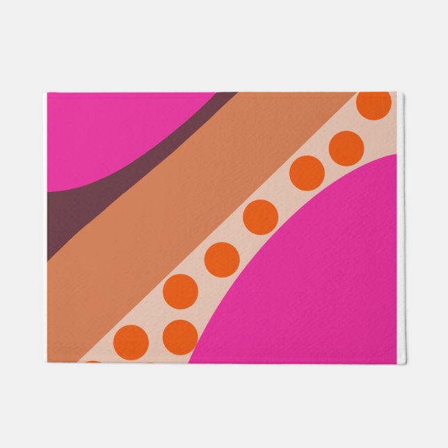 Heiß rosa und orange Türmatte (Vorderseite)