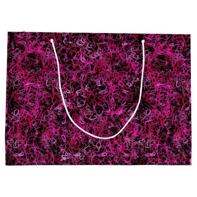 Heiß rosa und schwarz große geschenktüte (Rückseite)