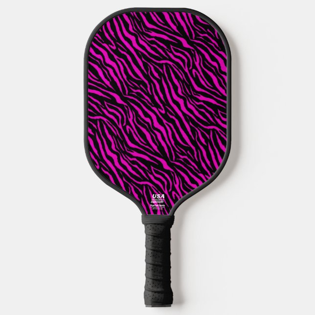 HEISS ROSA ZEBRA PICKLEBALL SCHLÄGER (Vorderseite)