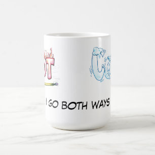 Heiß und Kälte - ich gehe beide Weisen Kaffeetasse