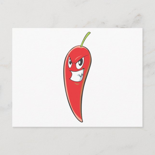 Heiß und scharf, roter Chili Pepper Postkarte (Vorderseite)