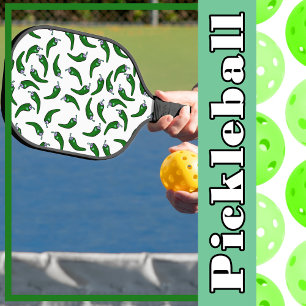 Heiße Chili Paprikaschoten Grün scharf Pickleball Schläger
