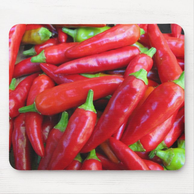 Heiße Chili-Paprikaschoten Mousepad (Vorne)