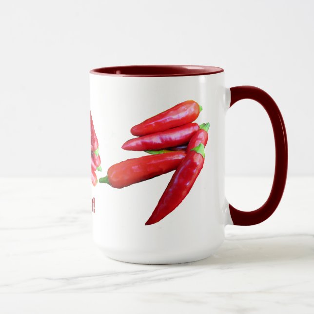 Heiße Chili-Paprikaschoten Tasse (Rechts)