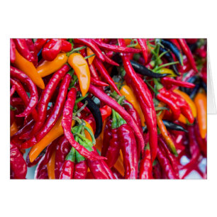 Heiße Chili-Schoten auf dem Bauernmarkt in Madison