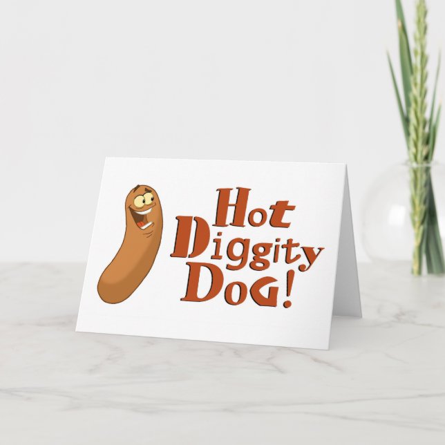 Heiße Diggity Hundekarte (freier Raum) Karte (Vorderseite)