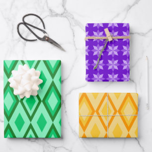 Heiße Farben Geschenkpapier Set