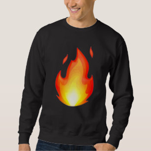 Heiße Feuerkleidung Angezündetes Outfit Zeigt Hitz Sweatshirt