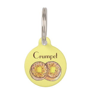 Heiße gebutterte Crumpets UK-Küche Britisches Esse Haustiermarke