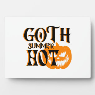 Heiße Goth Sommer-Horror Lächelnder Kürbis Fotoplatte