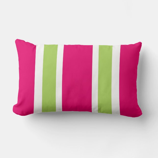 HEISSE GRÜNE STREIFEN PINK/60 DES LENDENKISSEN (Vorderseite)