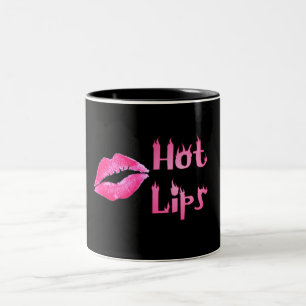 HEISSE HEISSE HEISSE LIPPEN durch SHARON SHARPE Zweifarbige Tasse