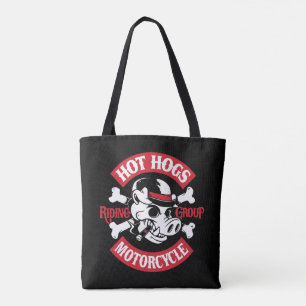 Heiße Hogs™ klassische schwarze doppelseitige Tasche