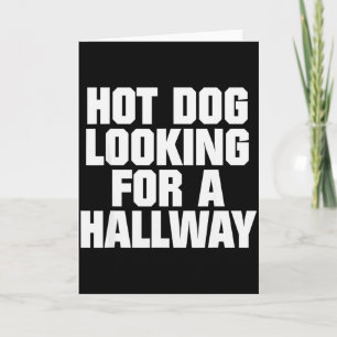 Heiße Hunde Suchen Einen Flur Lustige Hot-Dog-Lieb Karte