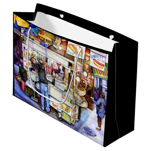 Heiße Hündin, New York City Große Geschenktüte (Vorderseite Schrägansicht)