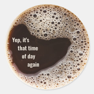Heiße Kaffee Runder Aufkleber