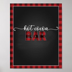 Heiße Kakao-Bar Flanell Fling 8x10 Poster/Schild Poster
