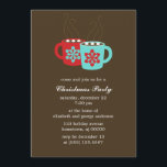 Heiße Kakao-Feiertags-Party Einladungen<br><div class="desc">Feiertags-Party,  das zwei dämpfende Schalen heißen Kakao mit Eibischen und in den entzückenden Schneeflocke-Tassen kennzeichnet. Der perfekte Entwurf für Ihr folgendes Weihnachten oder Winter-Feiertags-Party.</div>