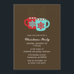 Heiße Kakao-Feiertags-Party Einladungen<br><div class="desc">Feiertags-Party,  das zwei dämpfende Schalen heißen Kakao mit Eibischen und in den entzückenden Schneeflocke-Tassen kennzeichnet. Der perfekte Entwurf für Ihr folgendes Weihnachten oder Winter-Feiertags-Party.</div>