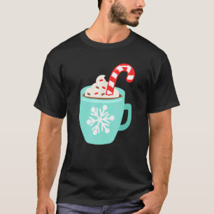 Heiße Kakao mit Candy Cane Cream Xmas Weihnachtslo T-Shirt