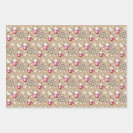 Heiße Kakao und Kekse Geschenkpapier Set