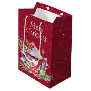 Heiße Kakao und Kiefer Mittlere Geschenktüte