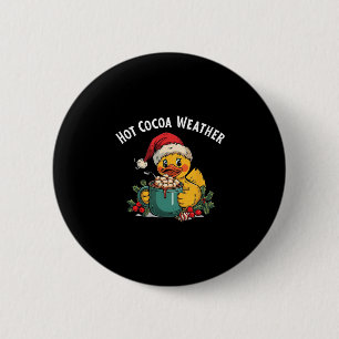 Heiße Kakao-Wetter-Kreuzfahrt-Ente-Weihnachtsgeträ Button