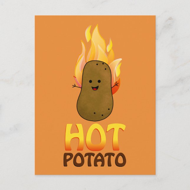 Heiße Kartoffel Postkarte (Vorderseite)