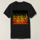 Heiße laufende Flammen grafisch T-Shirt (Design vorne)