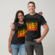 Heiße laufende Flammen grafisch T-Shirt (Unisex)