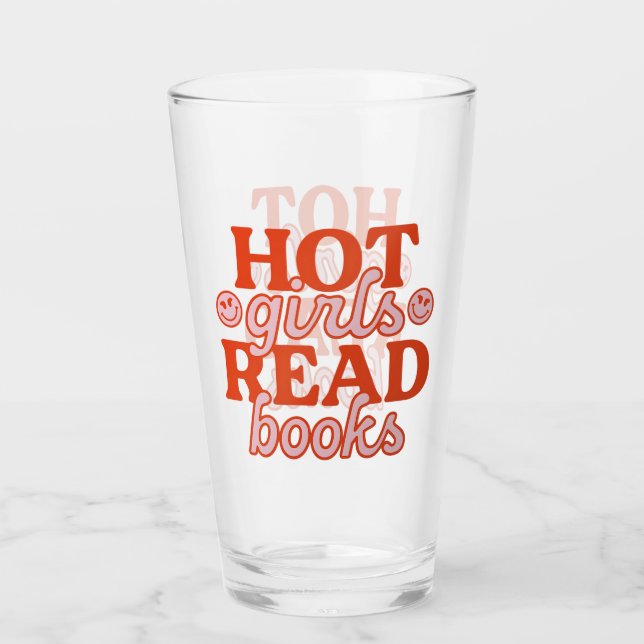 Heiße Mädchen lesen Bücher Glas (Vorderseite)