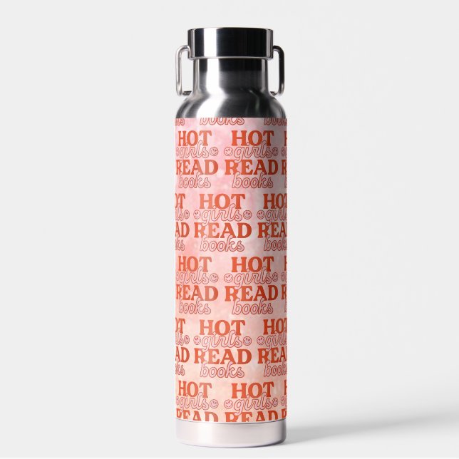 Heiße Mädchen lesen Bücher Trinkflasche (Vorne)