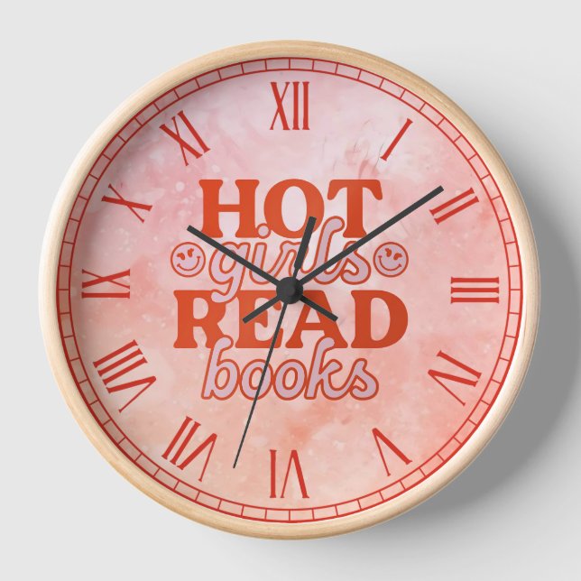Heiße Mädchen lesen Bücher Uhr (Vorderseite)
