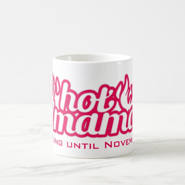 Heiße Mama Backzeit Fälliges Datum Rosa Tasse (Mittel)