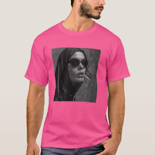 Heiße Nonne raucht Zigarette, Rebellious Nonne T-Shirt
