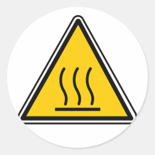 Heiße Oberflächen-Zeichen Runder Aufkleber
