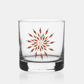 Heiße Paprika Mandala Whiskyglas