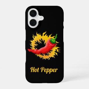 Heiße Paprika mit Flamme iPhone 16 Hülle