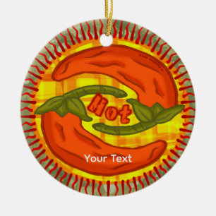 Heiße Paprika yin yang Keramik Ornament