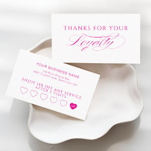 Heiße Pinke und Weiße Spa-Schönheitssalon Treuekarte