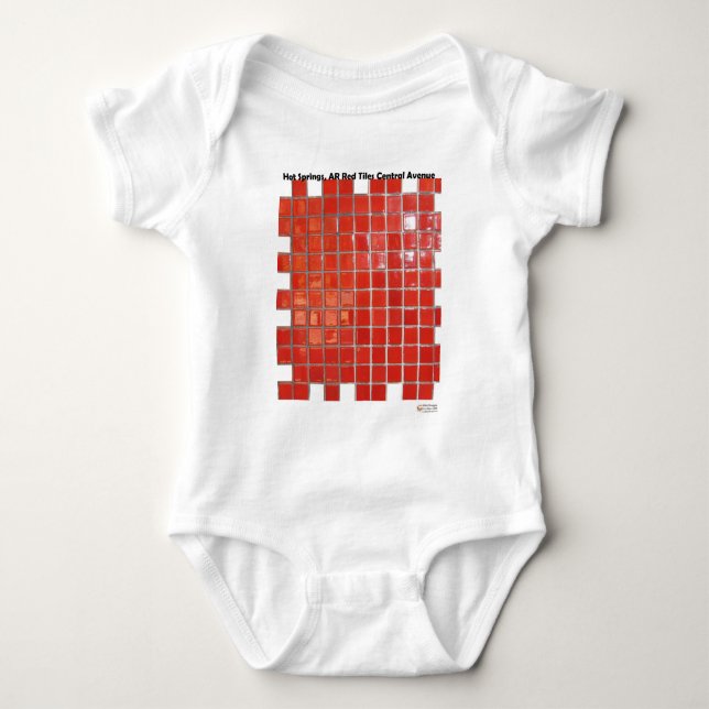 Heiße Quellen, AR-rote Fliesen, Mittelave-Geschenk Baby Strampler (Vorderseite)