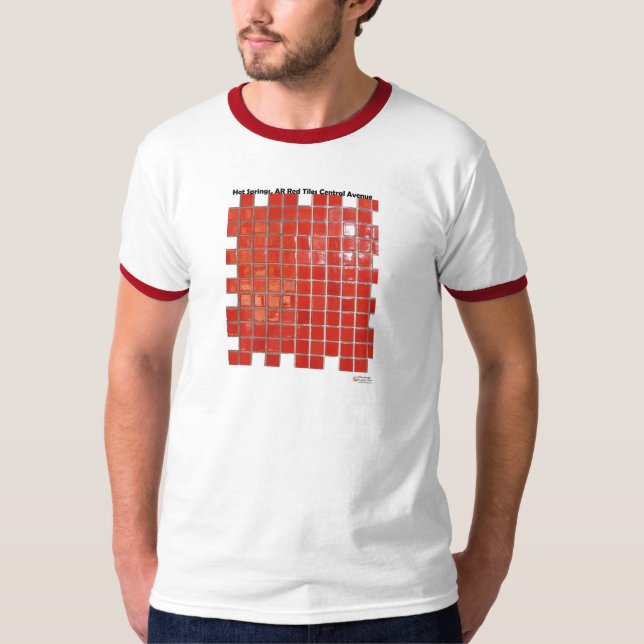 Heiße Quellen, AR-rote Fliesen, Mittelave-Geschenk T-Shirt (Vorderseite)