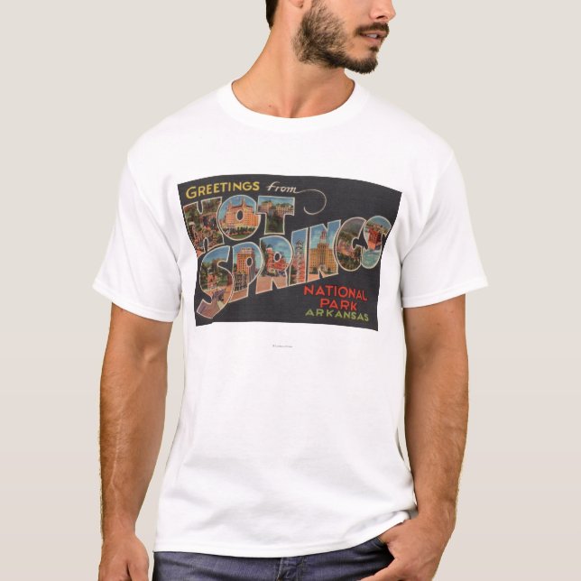 Heiße Quellen Nationalpark, Arkansas (blau) T-Shirt (Vorderseite)